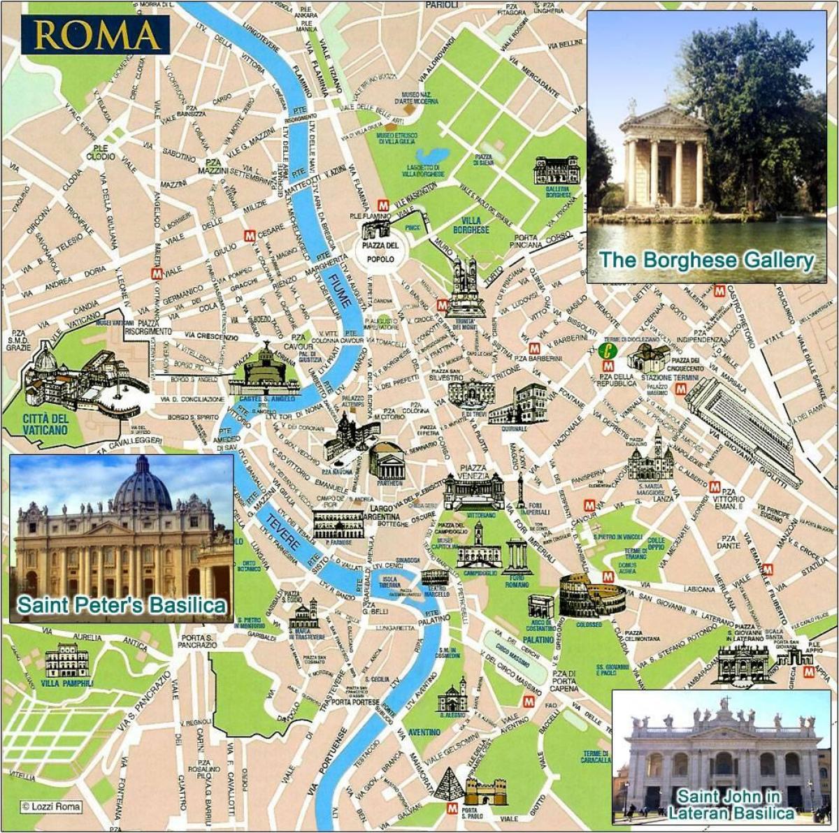 Map of Rome points of interest