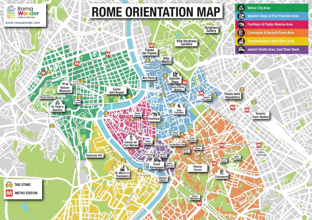 map of Rome tourist sites
