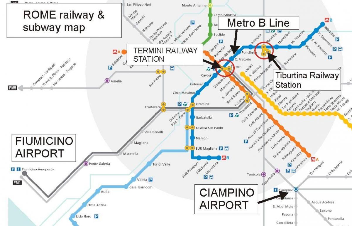 Roma termini station map