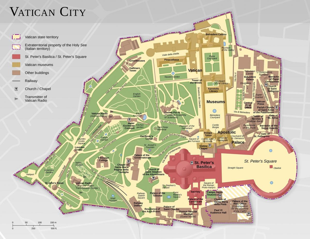map of vatican city and Rome