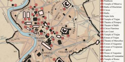 Ancient Rome city layout map