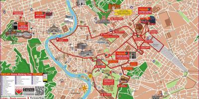 Hop on hop off Rome Italy map