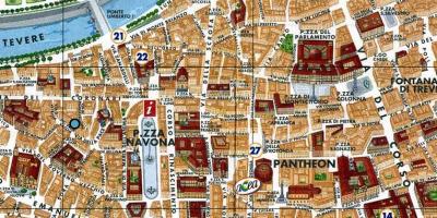 Map of Rome piazza navona