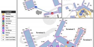 Rome airport map - Leonardo da vinci international airport map (Lazio