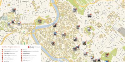 Rome Italy map of attractions