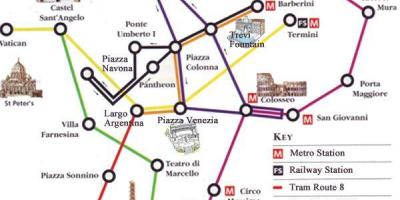 Map of Rome bus 116 route