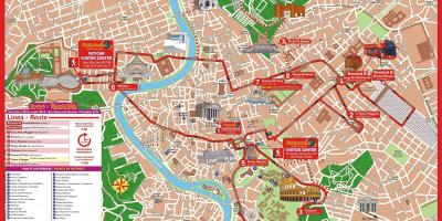 Rome city sightseeing bus route map