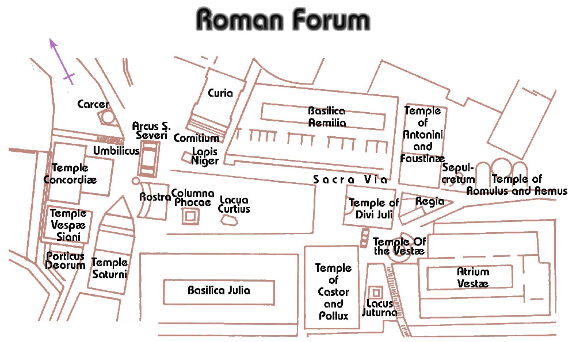 Roman Forum Map 
