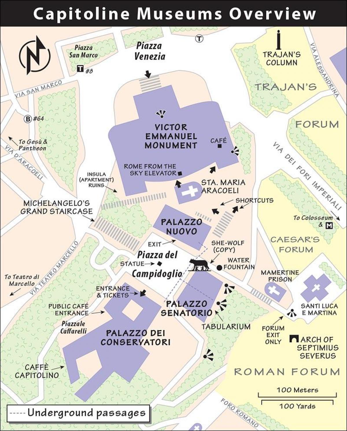 Map of capitoline museum