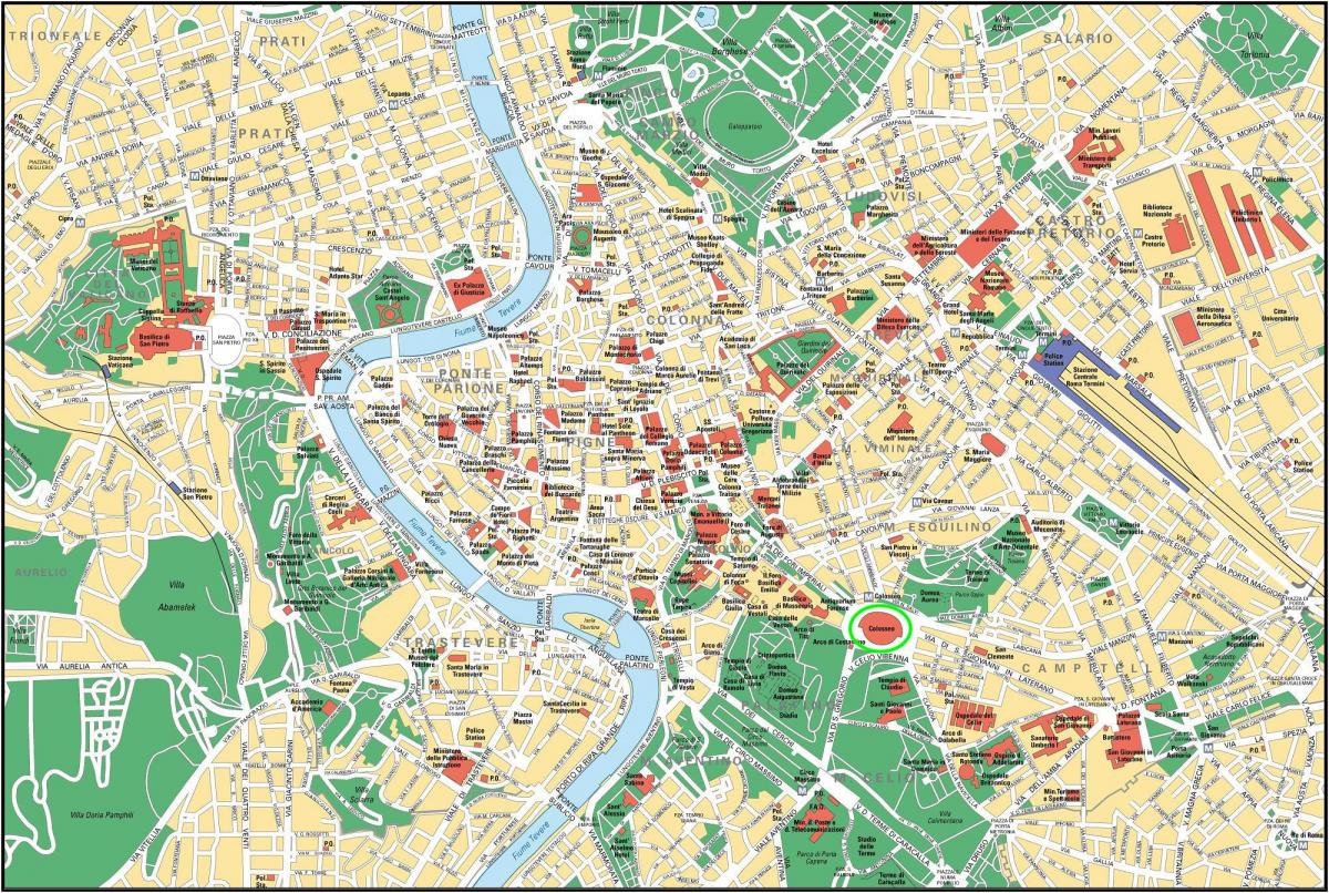 map colosseum Rome