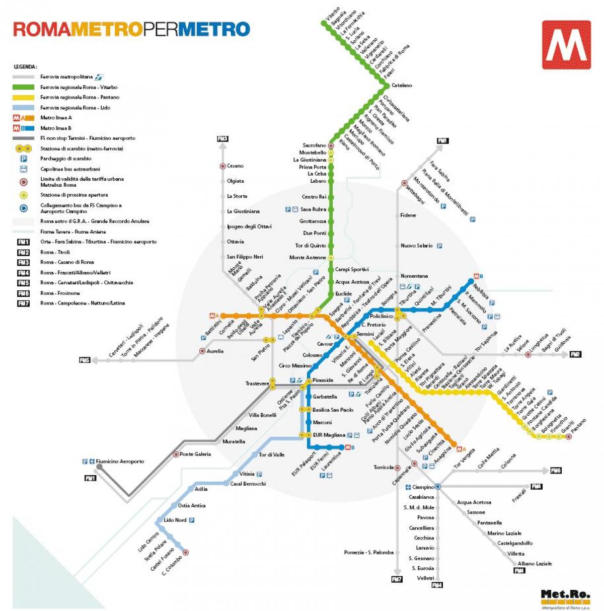 Italy metro map - Rome Italy metro map (Lazio - Italy)