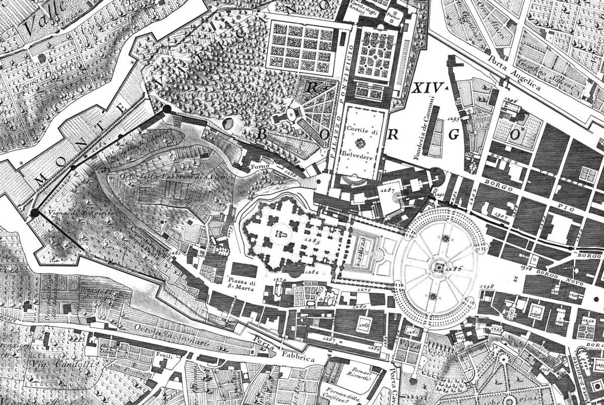 Nolli map of Rome - Map of nolli Rome (Lazio - Italy)