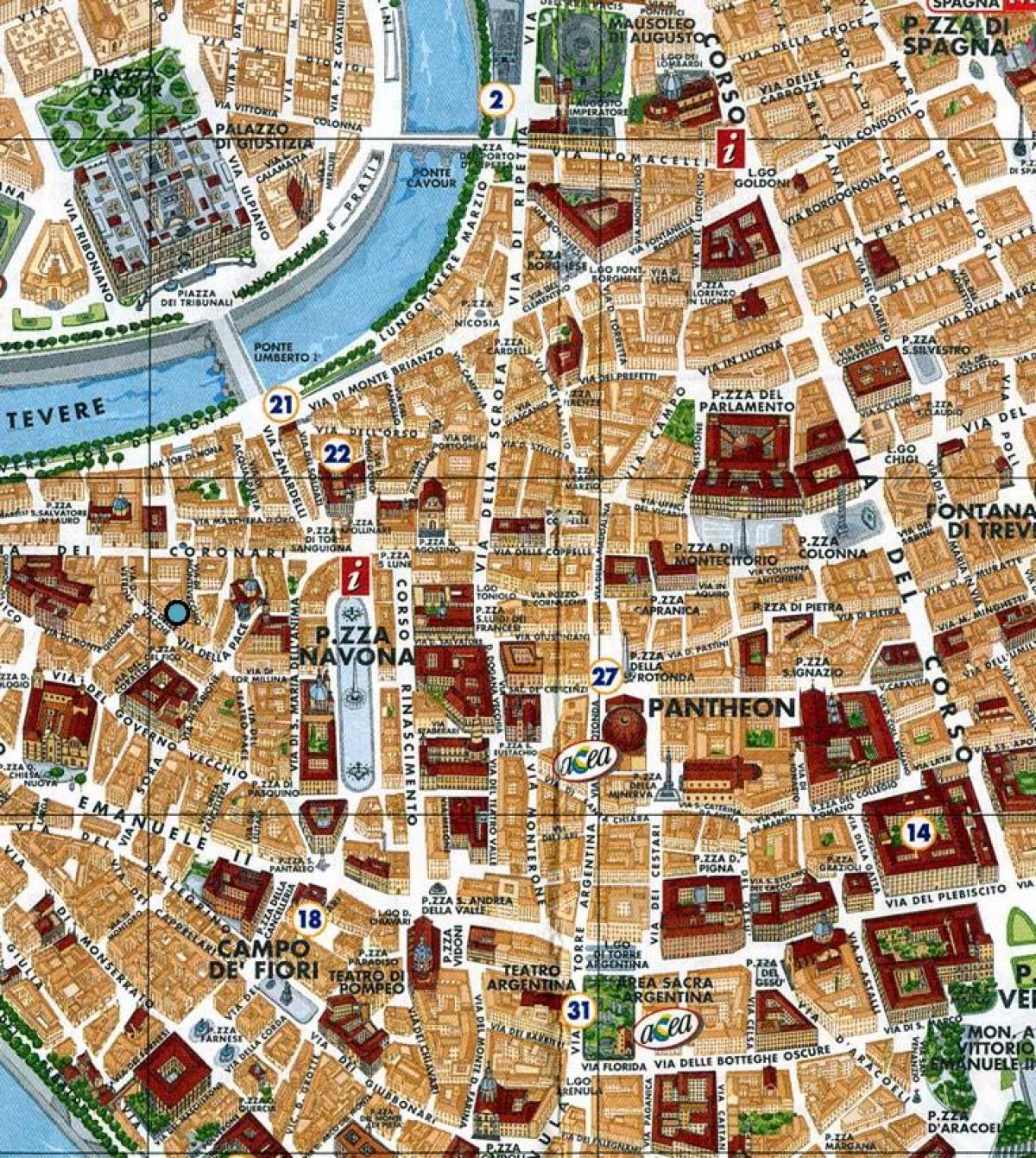 map of Rome piazza navona