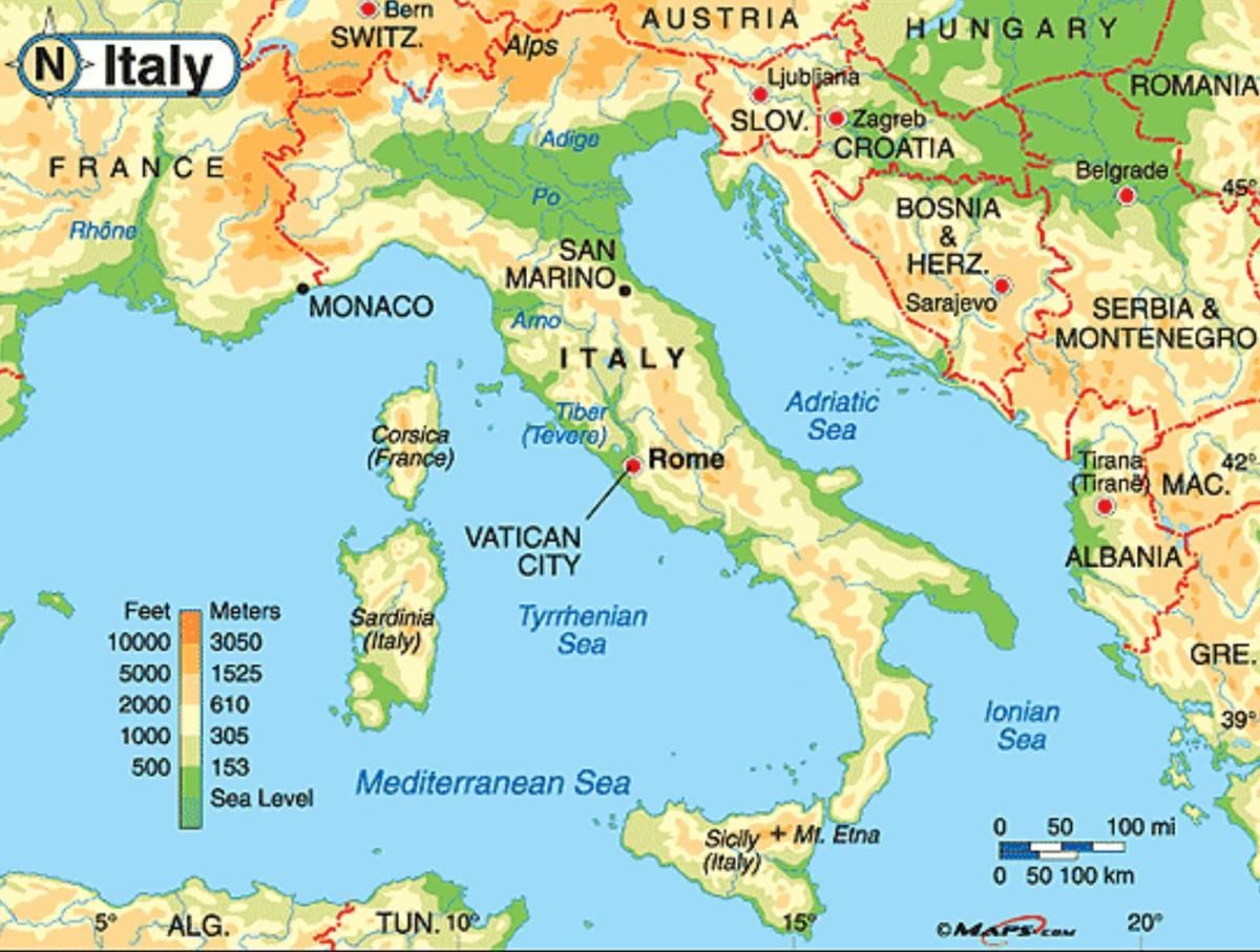 Map of Rome geography