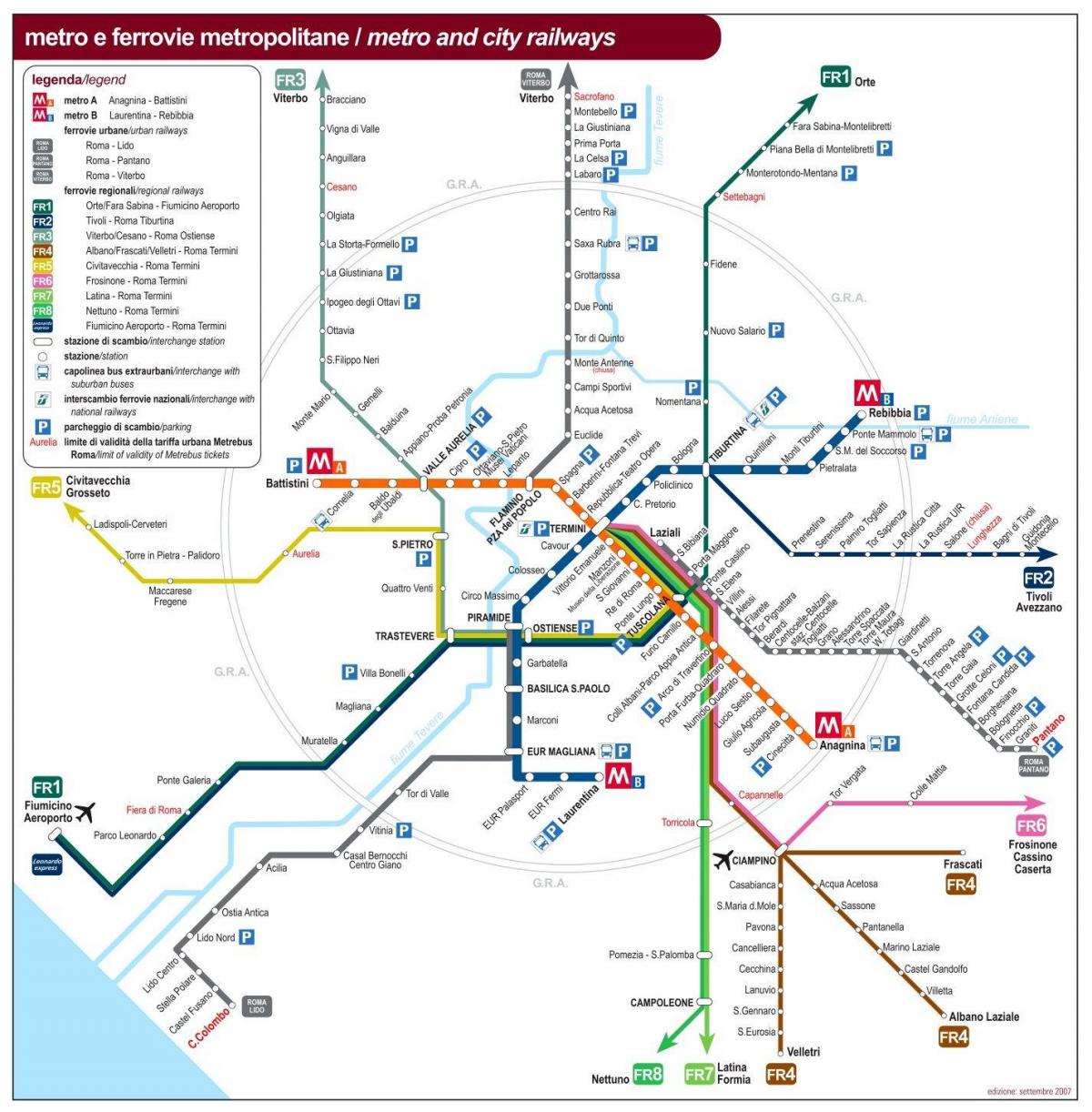 Roma public transport map
