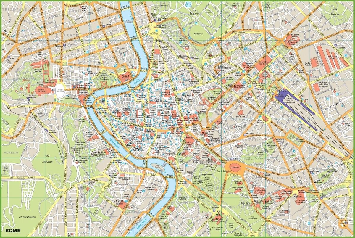 Rome travel map
