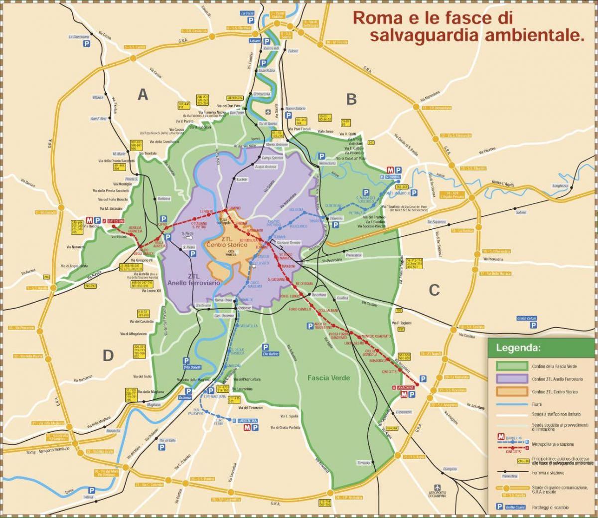 Rome ztl zone map