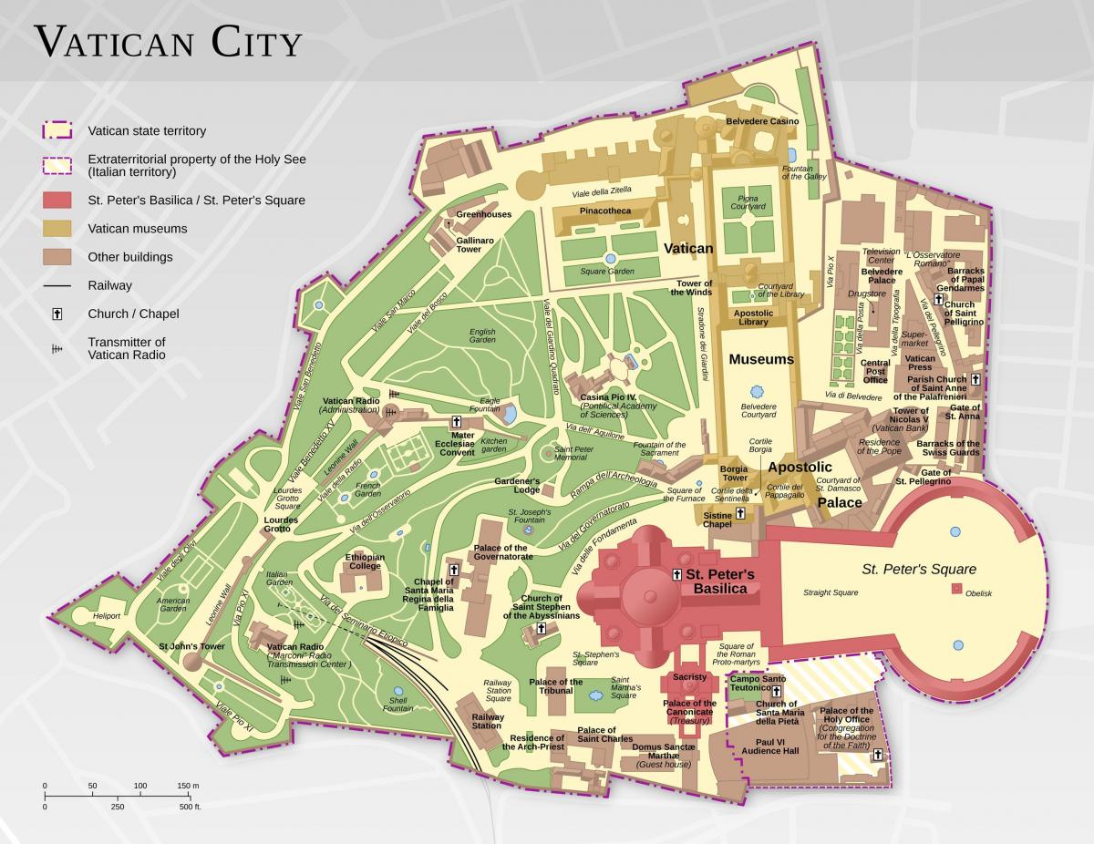 vatican city tourist map