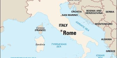 Map of Rome Italy and surrounding area