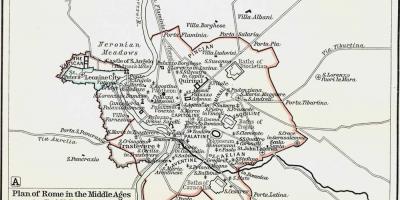 Map of medieval Rome