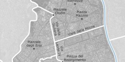 Map of prati Rome