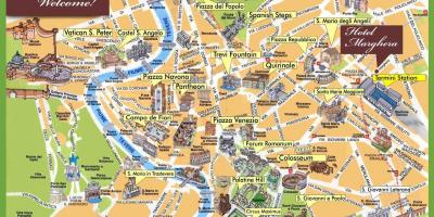 Landmarks in Rome map