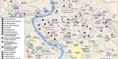 Map of Rome shopping