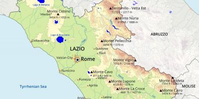 Rome topographic map