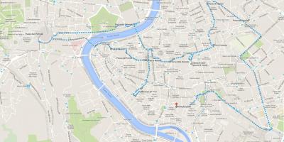 Rome walking tour map